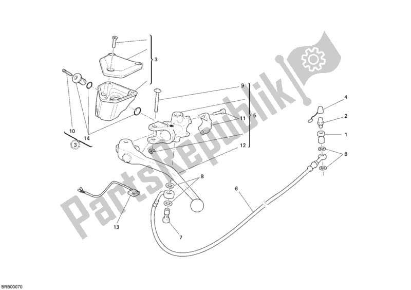 Tutte le parti per il Pompa Frizione del Ducati Superbike 999 USA 2006